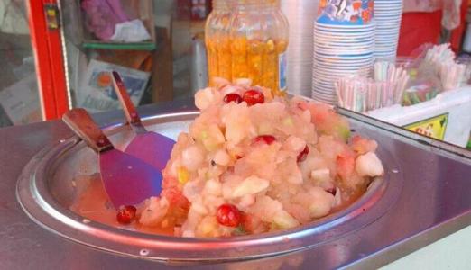 特产水果炒冰 炒冰机怎么做炒冰