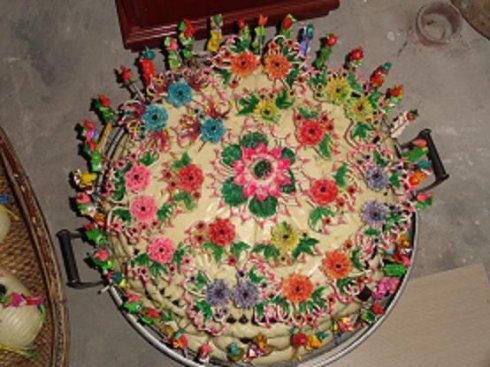 平度特产花样花馍蛋糕 平度花饽饽生日蛋糕
