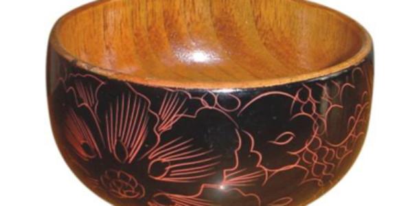 察隅县特产藏式木碗 西藏藏民手工银碗